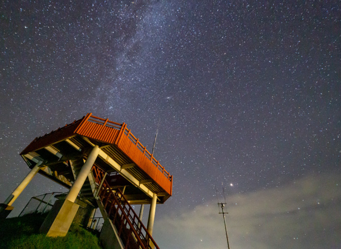 多和平と満天の星空